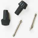 Black Socket Knobs With Brass Finish 1/2-Inch Extensions