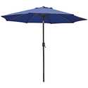 Crank Umbrella Steel Blue 9 ft