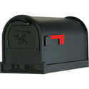 9-1/2-Inch Black Rural Mailbox