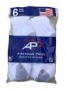Men's White Quarter Length Sock 6-Pack