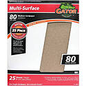 9-Inch X 11-Inch 80-Grit Medium Multi-Surface Sanding Sheet, 25-Pack