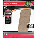 9-Inch X 11-Inch 60-Grit Coarse Multi-Surface Sanding Sheet, 25-Pack