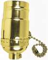 250-Watt Brass On/Off Pull Chain Lamp Socket