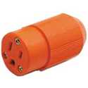 125-Volt Orange High-Visibility Straight Electrical Connector