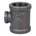 1-1/4 in. x 1-1/4 in. x 1/2 in. Malleable Iron Black Pipe Tee Fitting - Threaded, Schedule 40, 1-Pack