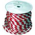 5/8-Inch Diameter Red/White Poly Braid Rope Per Foot