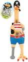 Ruffin' It Small Captain Jack Rubber Chicken Pet Toy