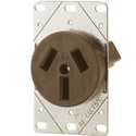 Brown Non-Grounded Straight Blade Electrical Receptacle