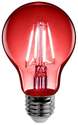 Red A19 Clear Glass LED Bulb