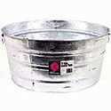 10.5 Gal Round Hot Dipped Steel Tub