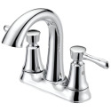 Chrome 2 -Handle Bathroom Sink Faucet With Pop-Up Drain,4 in. Centerset