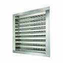 12-Inch X 12-Inch Rough Opening White Aluminum Dual Louver  