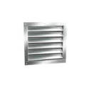 30-Inch X 24-Inch Rough Opening Silver Aluminum Dual Louver  