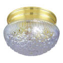 Single Light Round Ceiling Fixture, 120 V, 60 W, 1-Lamp, A19 or CFL Lamp