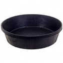 3-Gallon Black Rubber Feed Tub