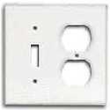 White Combination Wall Plate