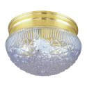 Two Light Round Ceiling Fixture, 120 V, 60 W, 2-Lamp, A19 or CFL Lamp