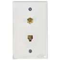 Wallplate, 4-1/2 in L, 2-3/4 in W, White