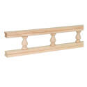 6-Foot X 2-1/2-Inch Maple Galley Rail With Sleeve   