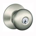 1-3/8 To 1-3/4-Inch Thick Door Satin Nickel Brass/Zinc Keyed Entry Knob  