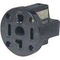 Black Grounded Straight Blade Electrical Receptacle