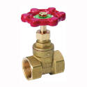 Gate Valve, 1/2 In Connection, Fpt, 200/125 PSI Pressure, Brass Body