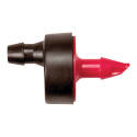 Single Outlet Spot Watering Emitter, Plastic, Black/Red