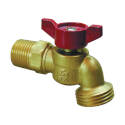 Hose Bibb, 3/4 x 3/4 In Connection, Mpt X Male Hose, 125 PSI Pressure, Brass Body, Antique