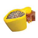 4 Cup Capacity Bright Yellow Plastic Bird Seed Scoop  