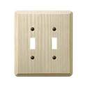 Contemporary Unfinished Ash Wood 2-Toggle Wall Plate