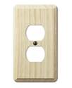 Contemporary Unfinished Ash Wood 1-Gang Outlet Wall Plate