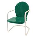 Dark Green Retro Metal Chair