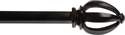 Lucas Black Adjustable Curtain Rod, 36 To 66-Inch
