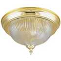 13-Inch 2 Light Polished Brass Ceiling Fixture