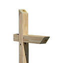 Mailbox Post, 4 in L, 4 in W, 72 in H, Wood, Pressure-Treated