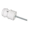 Self-Drilling Insulator, 5 In L, 1-4/5 In W, Porcelain, White