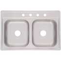 Stainless Steel Double Bowl Sink 33x22x6