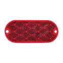1.9-Inch X 4.33-Inch Red Oblong Reflector