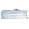 Bracket Wall Light Fixture, 75 W, 2-Lamp, A19 or CFL Lamp, Steel Fixture, White Fixture