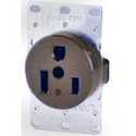 Brown Straight Blade Grounded Power Receptacle