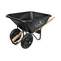 Black 2-Wheel Poly Wheelbarrow 8 Cf