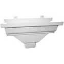 2 x 3-Inch White Repla K Gutter Drop Outlet