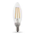 Enhance® Filament 100-Watt Equivalent B10 E12-Candelabra Daylight Dimmable LED Light Bulb, 2-Pack