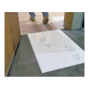 31-1/2 x 25-1/2 x 2 Mil White Step N Peel Reusable Tacky Clean Mat 