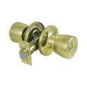 Privacy Door Knob Lockset, Polished Brass
