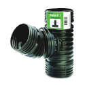 Black Flexible Fitting Drain, Fits 3-4-Inch Corrugated Pipe