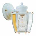Porch Light Fixture, 60 W, CFL Lamp, A19 Bulb, White