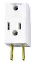 3-Outlet 125-Volt White Cube Outlet Adapter