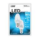 7-Watt Equivalent C7 E12-Candelabra Cool White Non-Dimmable LED Light Bulb, 2-Pack