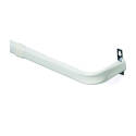 18 To 28-Inch Adjustable White Steel Single Curtain Rod